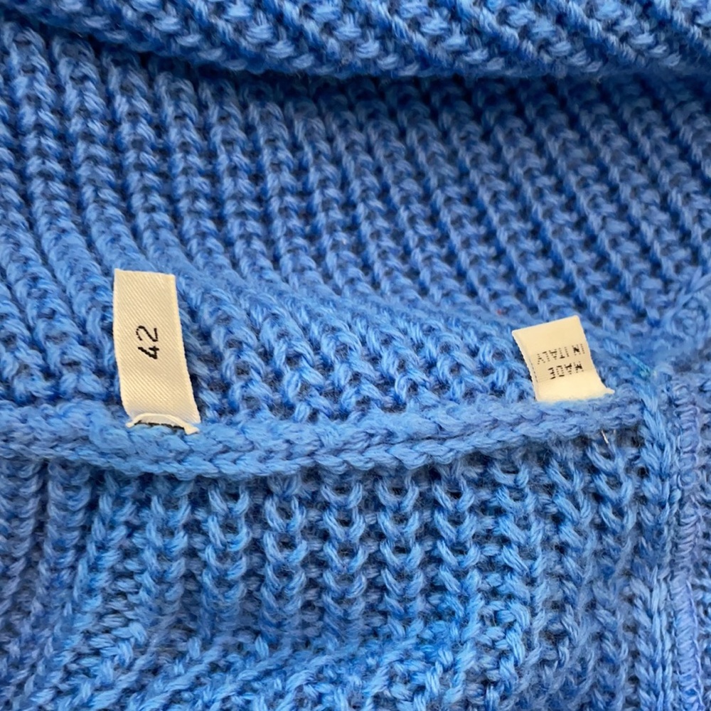 N21 100% Wool Blue turtleneck/button back US6 - Picture 7 of 7